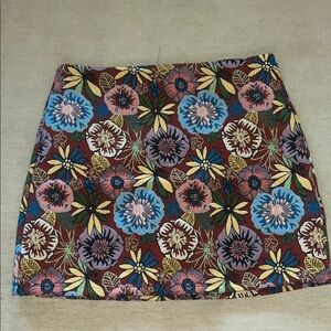 SHEIN Multicolor Floral Mini Skirt